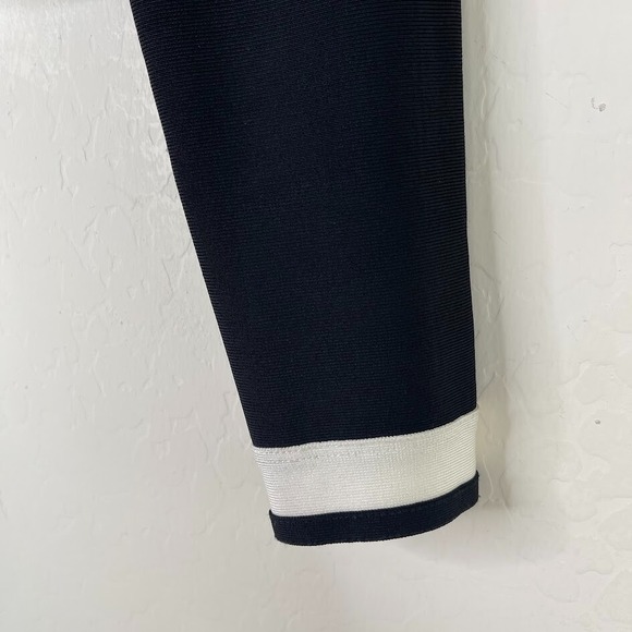 House Of CB London Womens Kayton Bandage Crop Top Size L Black Stretch Full Zip - Picture 4 of 10